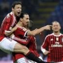 La festa dei giocatori del Milan