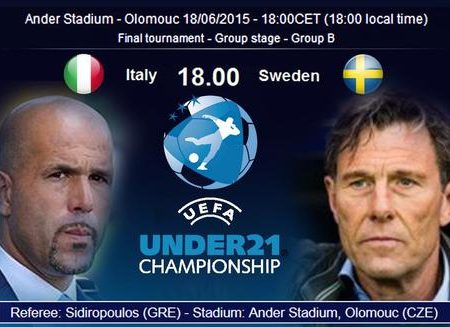 Italia-Svezia Under 21 Diretta Streaming Europei 18 giugno 2015