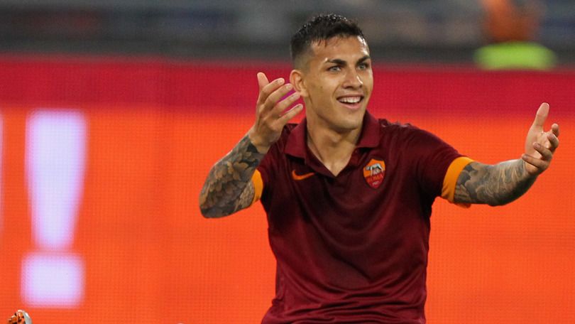 ROME, ITALY - MAY 31: Leandro Paredes of AS Roma reacts during the Serie A match between AS Roma and US Citta di Palermo at Stadio Olimpico on May 31, 2015 in Rome, Italy.  (Photo by Paolo Bruno/Getty Images)