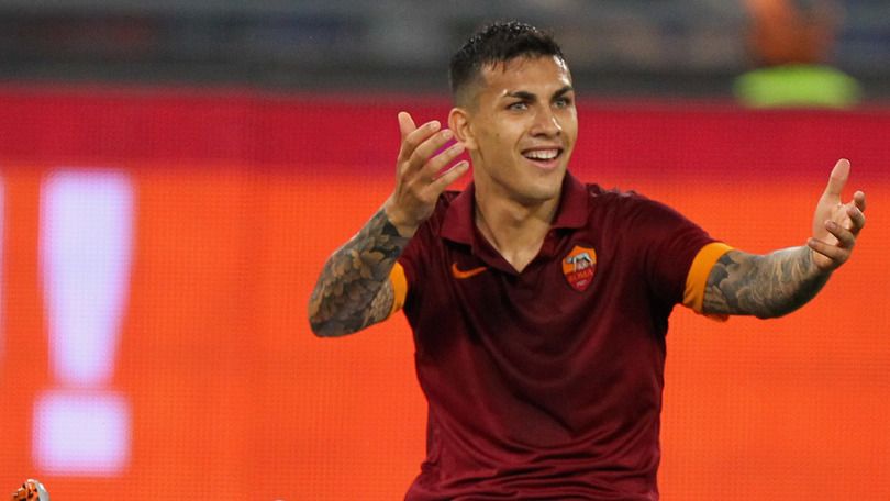 ROME, ITALY - MAY 31: Leandro Paredes of AS Roma reacts during the Serie A match between AS Roma and US Citta di Palermo at Stadio Olimpico on May 31, 2015 in Rome, Italy. (Photo by Paolo Bruno/Getty Images)