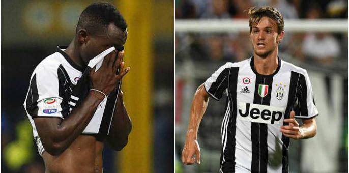 Rugani e Asamoah fuori per un mese e mezzo