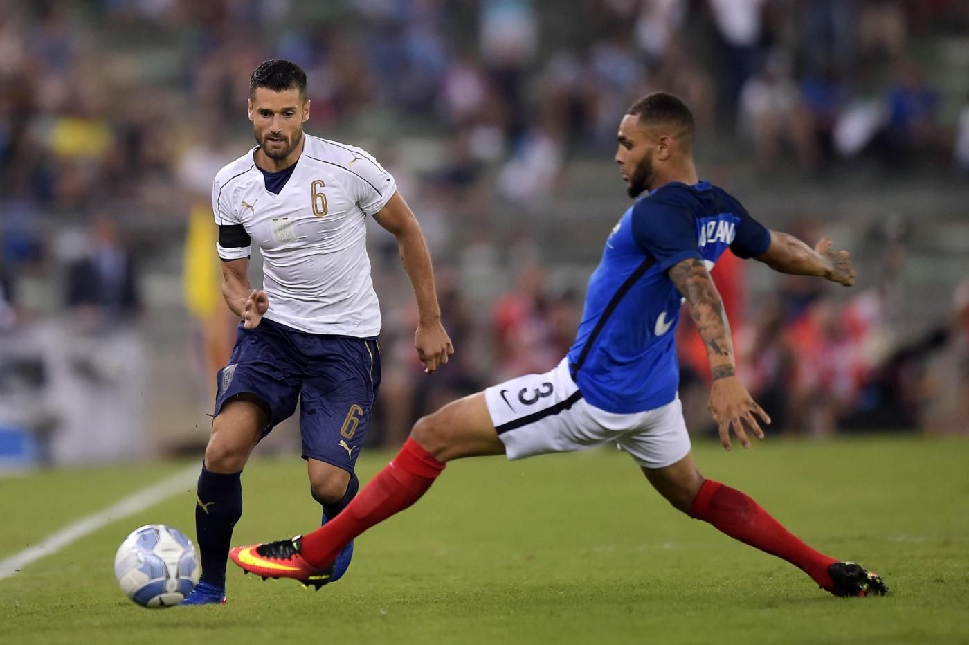 Foto Fabio Ferrari - LaPresse01/09/2016 Bari ( Italia )SportItalia vs Francia  - Partita amichevole - Stadio San Nicola di Bari.   Nella foto:Antonio Candreva ( Italy )photo Fabio Ferrari  / LaPresseSeptember 01, 2016 Bari ( Italy )SportItaly vs France  - Friendly match - Stadium "San Nicola" of Bari.In the pic:  Antonio Candreva ( Italy )