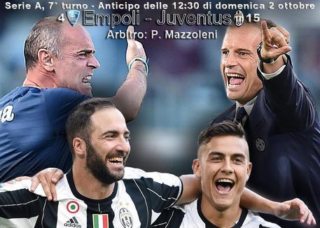 Empoli-Juventus, anticipo 7° giornata Serie A - Fonte: ansa.it