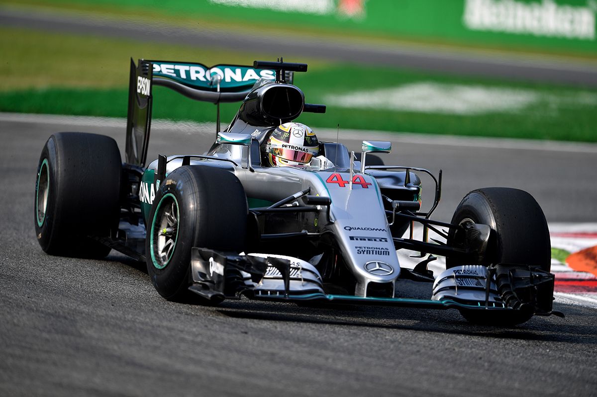Miglior tempo assoluto, nel venerdì di Monza, per Lewis Hamilton (foto da: f1mania.lance.com.br)