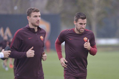 Strootman e Dzeko (Fonte: giallorossi.net)