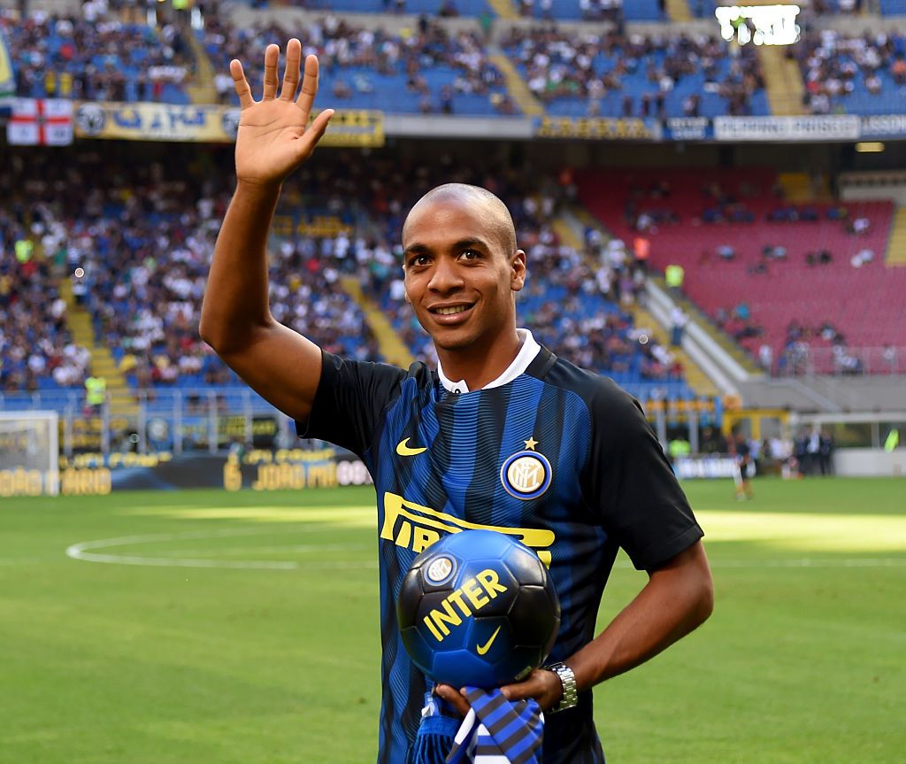 MILAN, ITALY - AUGUST 28: Joao Mario of FC Internazionale prior to the Serie A match between FC Internazionale and US Citta di Palermo at Stadio Giuseppe Meazza on August 28, 2016 in Milan, Italy. (Photo by Claudio Villa - Inter/Inter via Getty Images)
