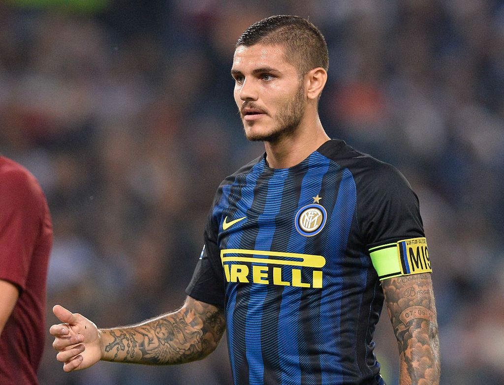 Mauro Icardi during the Italian Serie A football match between A.S. Roma and F.C. Inter at the Olympic Stadium in Rome, on october 02, 2016. (Photo by Silvia Lore/NurPhoto via Getty Images)