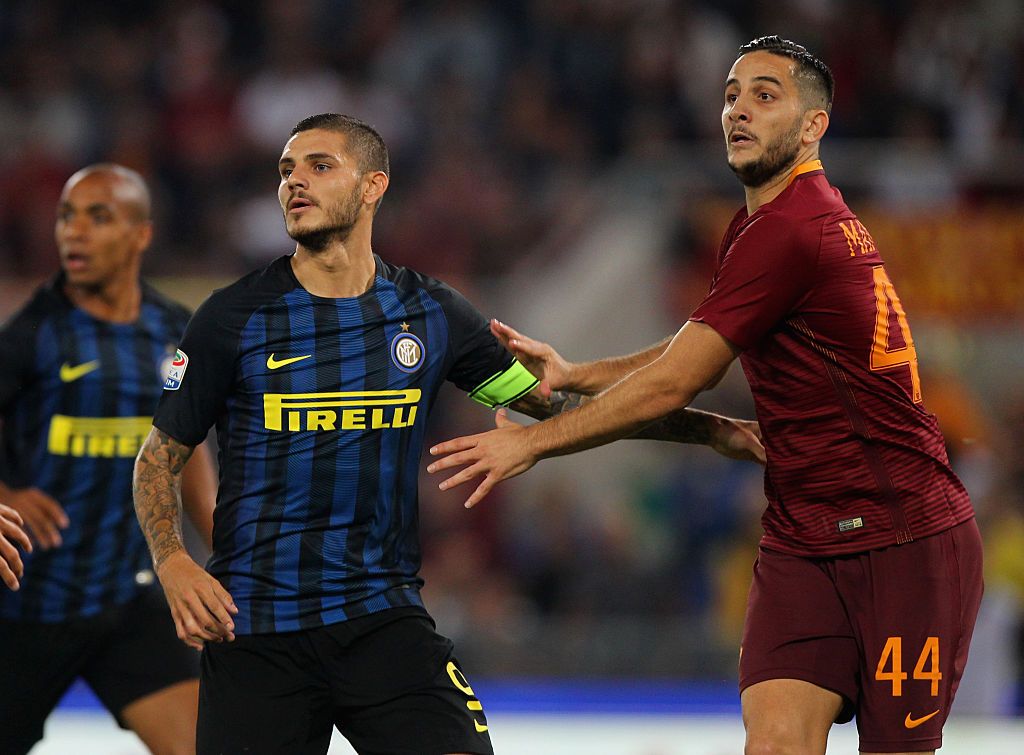 during the Serie A match between AS Roma and FC Internazionale at Stadio Olimpico on October 2, 2016 in Rome, Italy.