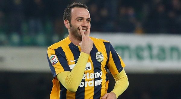 Pazzini esulta per la doppietta contro l'Ascoli