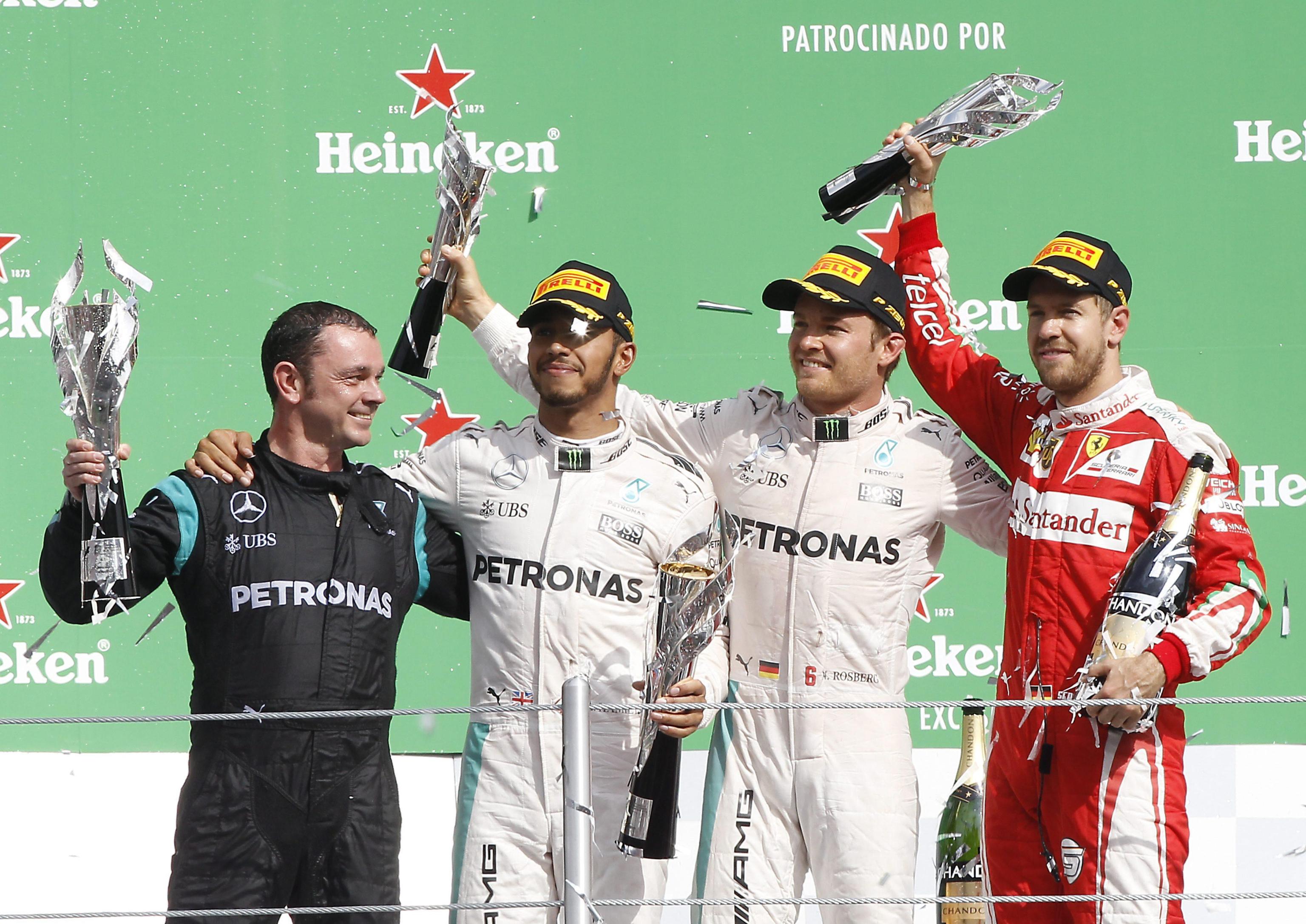 Il podio del Gran Premio del Messico 2016 (foto da: blitzquotidiano.it)