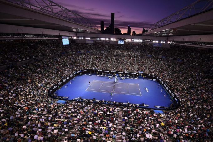 Andy Murray (GBR) Novak Djokovic (SRB) Ilustration  Melbourne 31/1/2016 Tennis Australian Open  Finale Uomini  Foto Virginie Bouyer / Panoramic / Insidefoto ITALY ONLY