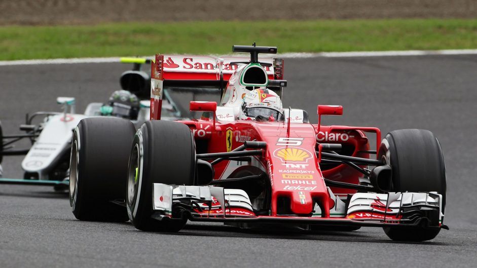Sebastian Vettel punta, con Kimi Raikkonen, a riportare la Ferrari sul podio, colto solo una volta nelle ultime 8 gare (foto da: f1fanatic.co.uk)