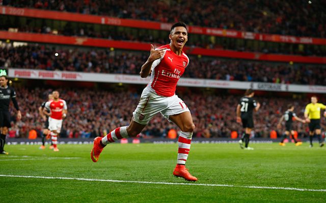 during the Barclays Premier League match between Arsenal and Burnley at Emirates Stadium on November 1, 2014 in London, England.