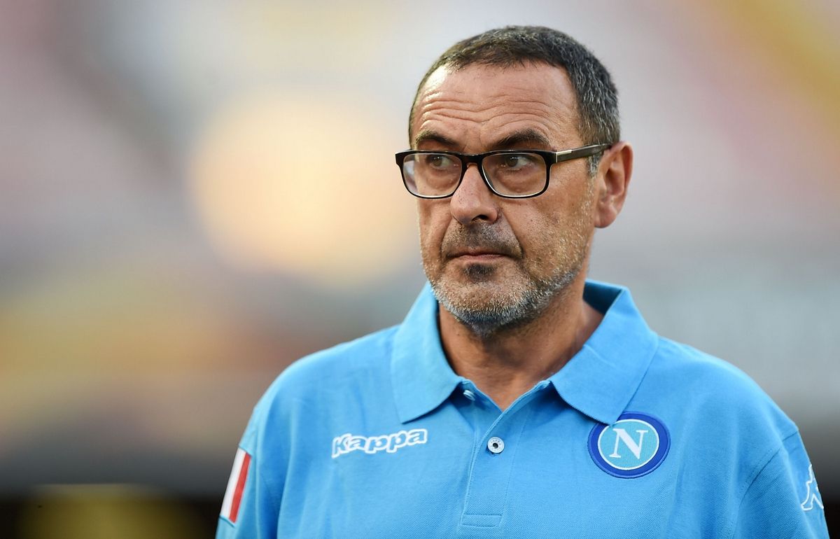 NAPLES, ITALY - SEPTEMBER 17:  Napoli's coach Maurizio Sarri looks on during the UEFA Europa League match between Napoli and Club Brugge KV on September 17, 2015 in Naples, Italy.  (Photo by Francesco Pecoraro/Getty Images)