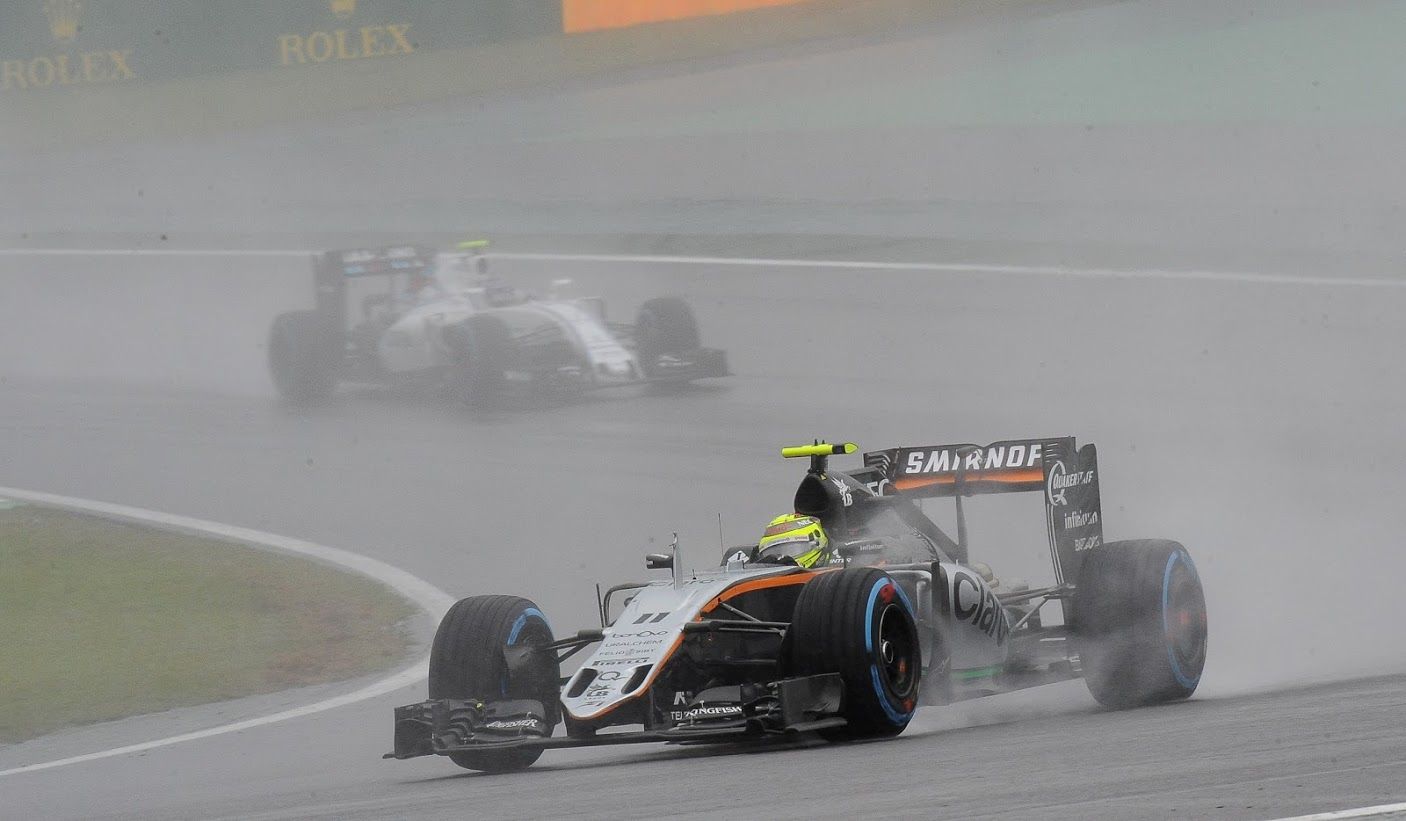 Sergio Perez, durante la gara di domenica in brasile, conclusa con un brillante 4° posto (foto da: fast-mag.com)