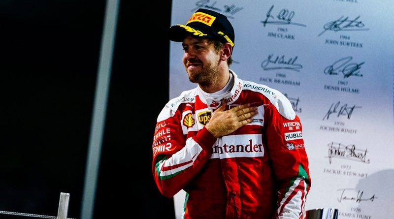 Sebastian Vettel, 3° nella gara conclusiva del 2016 negli Emirati (foto da: f1sport.it)