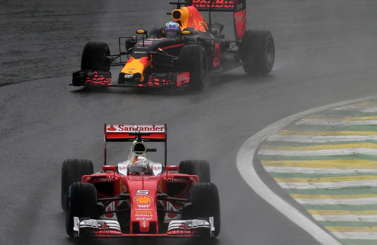 Sebastian Vettel e Daniel Ricciardo, due delusi della gara di ieri ad Interlagos (foto da: lance.com.br)
