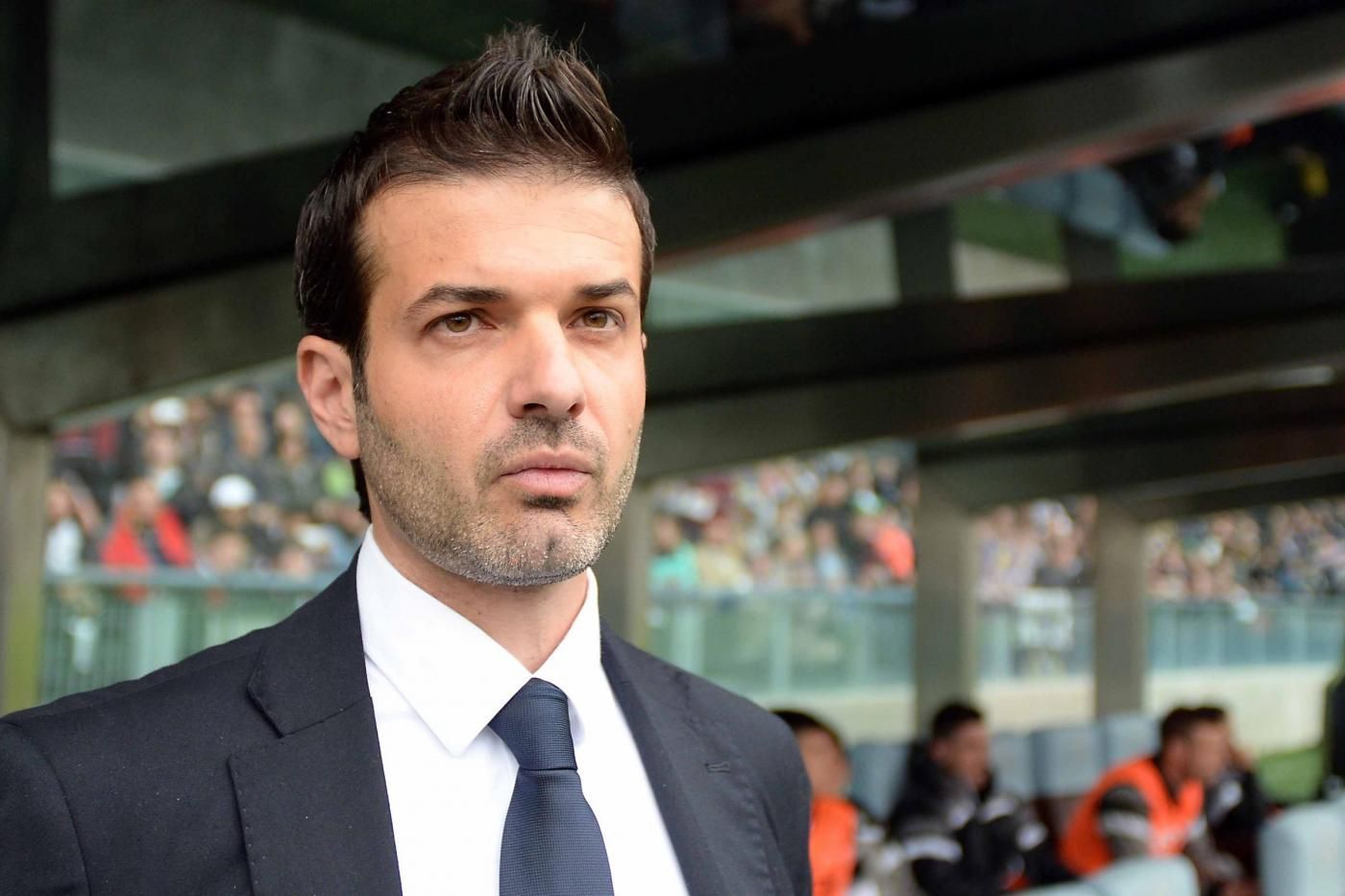 LaPresse/ Foto Valter Parisotto 25 04 2015 Udine Stadio Friuli (Italia) Sport Calcio Udinese - Milan - Serie A Tim 2014/2015 Nella foto: Stramaccioni Andrea allenatore del Udinese LaPresse/ Ph. Valter Parisotto 25 04 2015 Udine (Italy) Friuli Stadium Sport Soccer Udinese - Milan - Italian Serie A Soccer League 2014/2015 In the Photo: Stramaccioni Andrea coach of Udinese