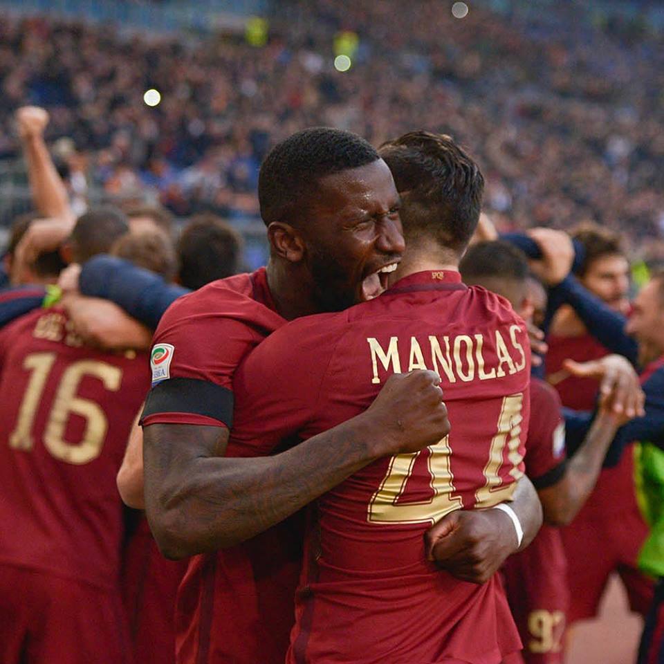 Rudiger e Manolas esultano a fine gara