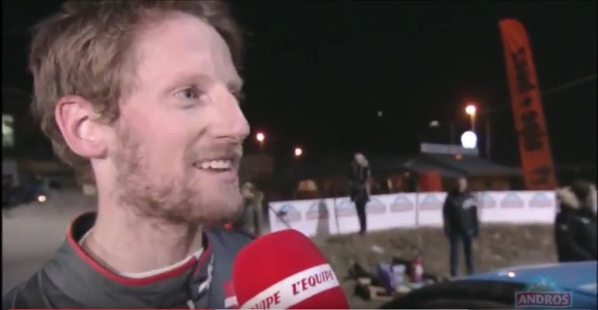 Romain Grosjean, vincitore ieri sera al Trofeo Andros (foto da: youtube.com)