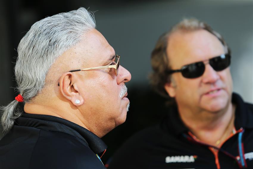 Vijay Mallya e Bob Fernley, figure di spicco della Force India (foto da: willthef1journo.wordpress.com)