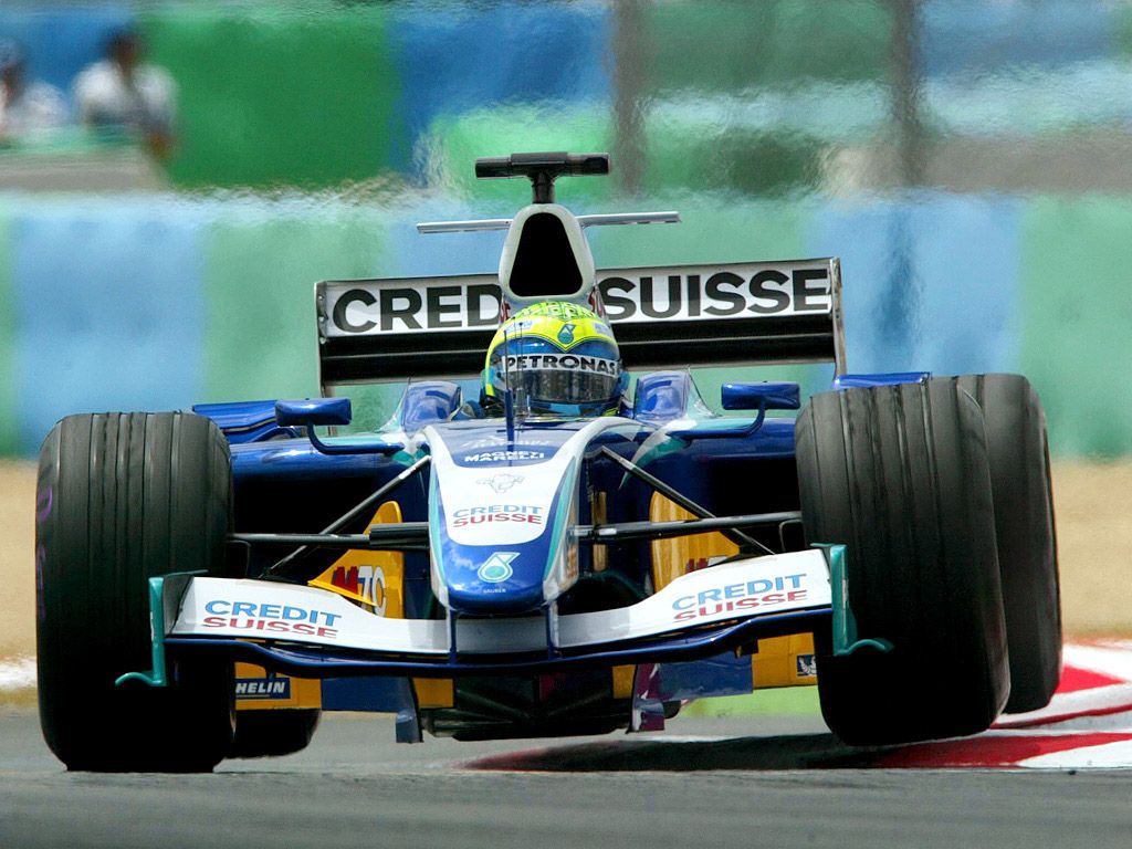 Felipe Massa, con la Sauber C24, pilotata nel corso della stagione 2005 (foto da: grandprixgames.org)