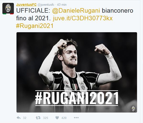 rinnovo-rugani-tweet-juventus-ufficiale