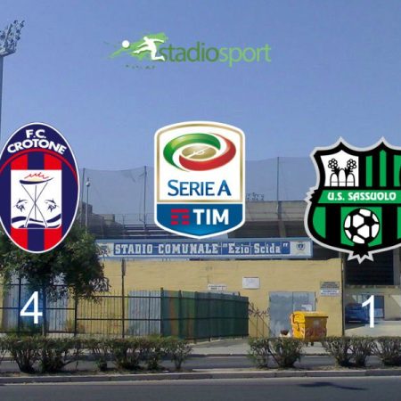 Video Gol Highlights Crotone-Sassuolo 4-1, una doppietta a testa per Trotta e Simy, rendono inutile la rete di Berardi.
