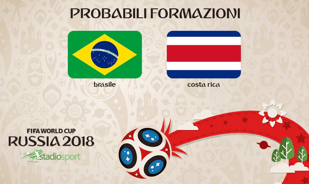 brasile-costa rica probabili formazioni mondiali