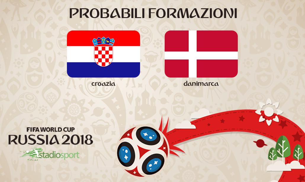 croazia danimarca probabili formazioni mondiali