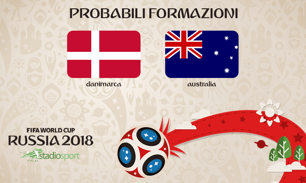 danimarca-australia probabili formazioni mondiali