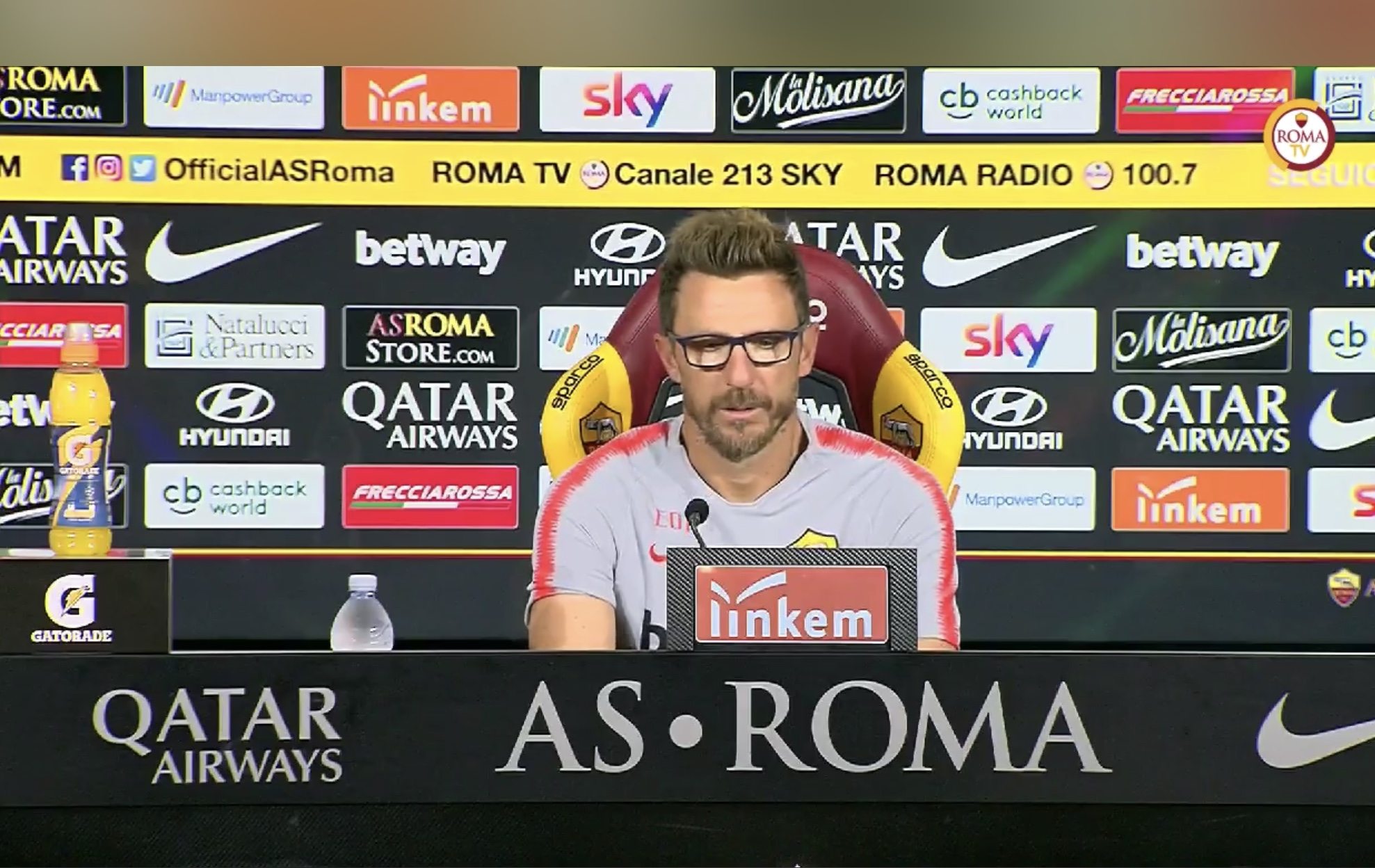 Torino-Roma, le parole di Di Francesco: “Olsen titolare, Perotti out“