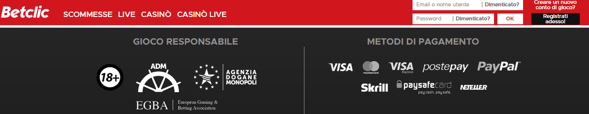 Betclic prelievo e deposito
