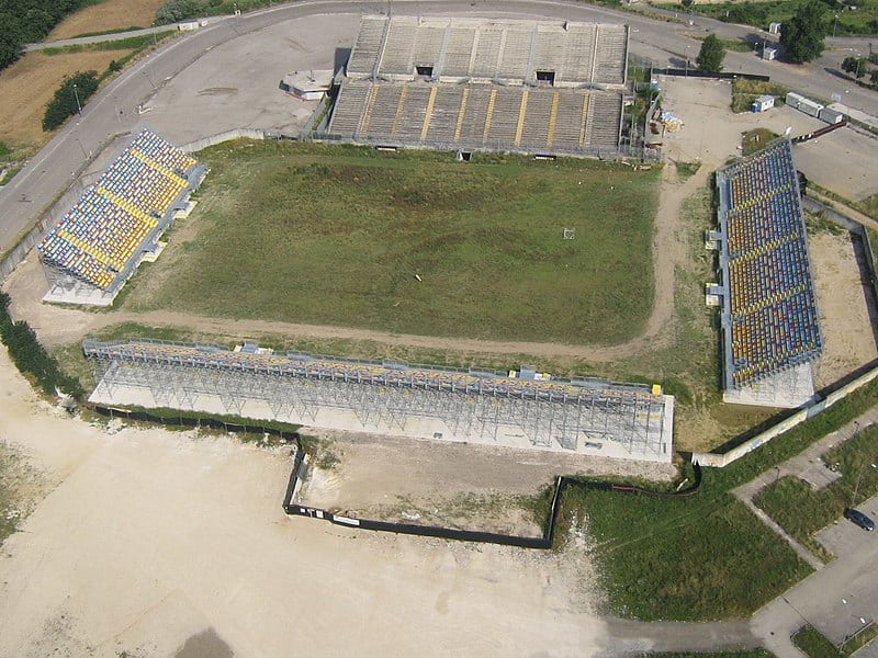 Stadio Benito Stirpe in costruzione a luglio 2017