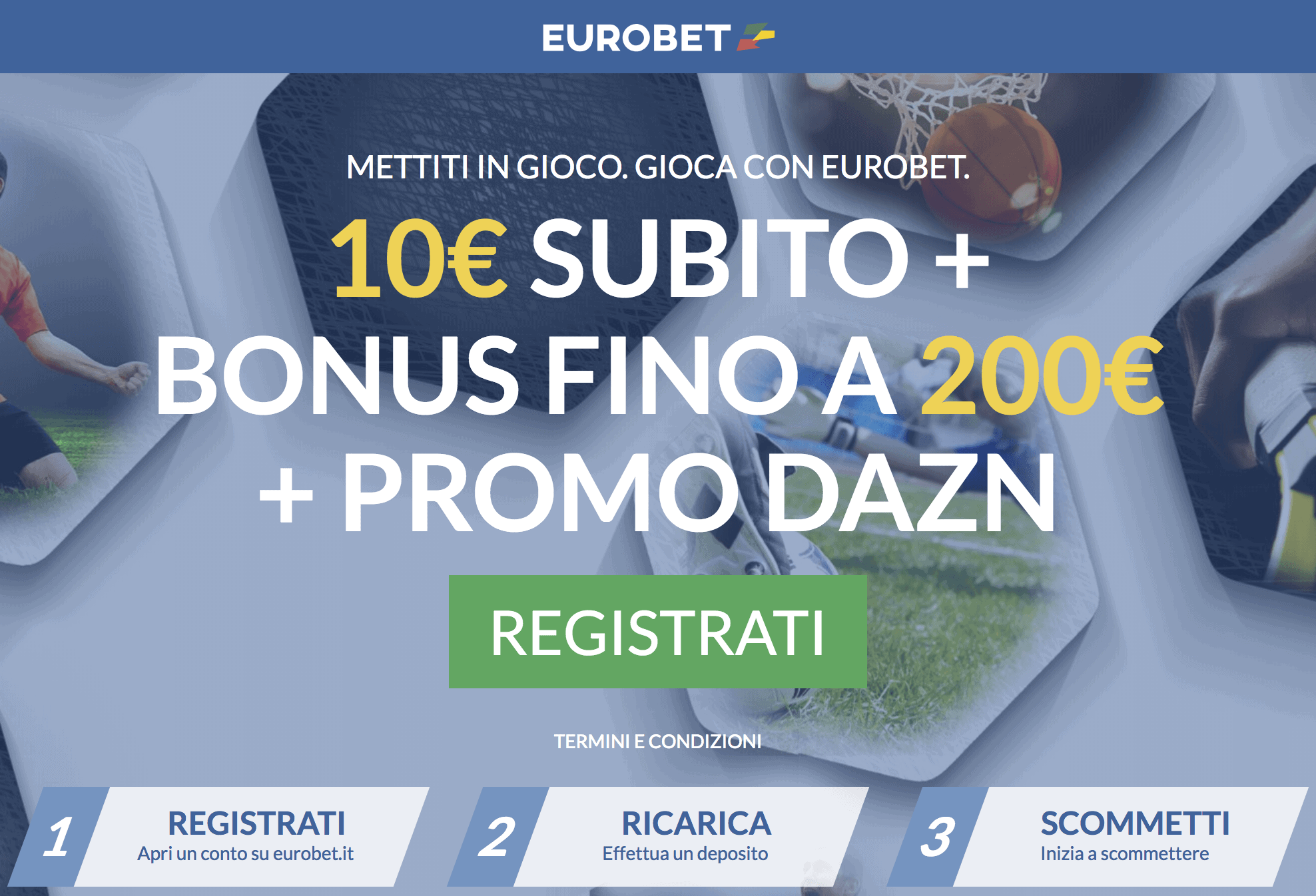 Bonus Benvenuto Eurobet Scommesse