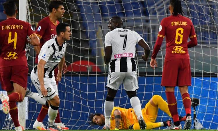 Video Gol Highlights Roma-Udinese 0-2 : sintesi 2-7-2020