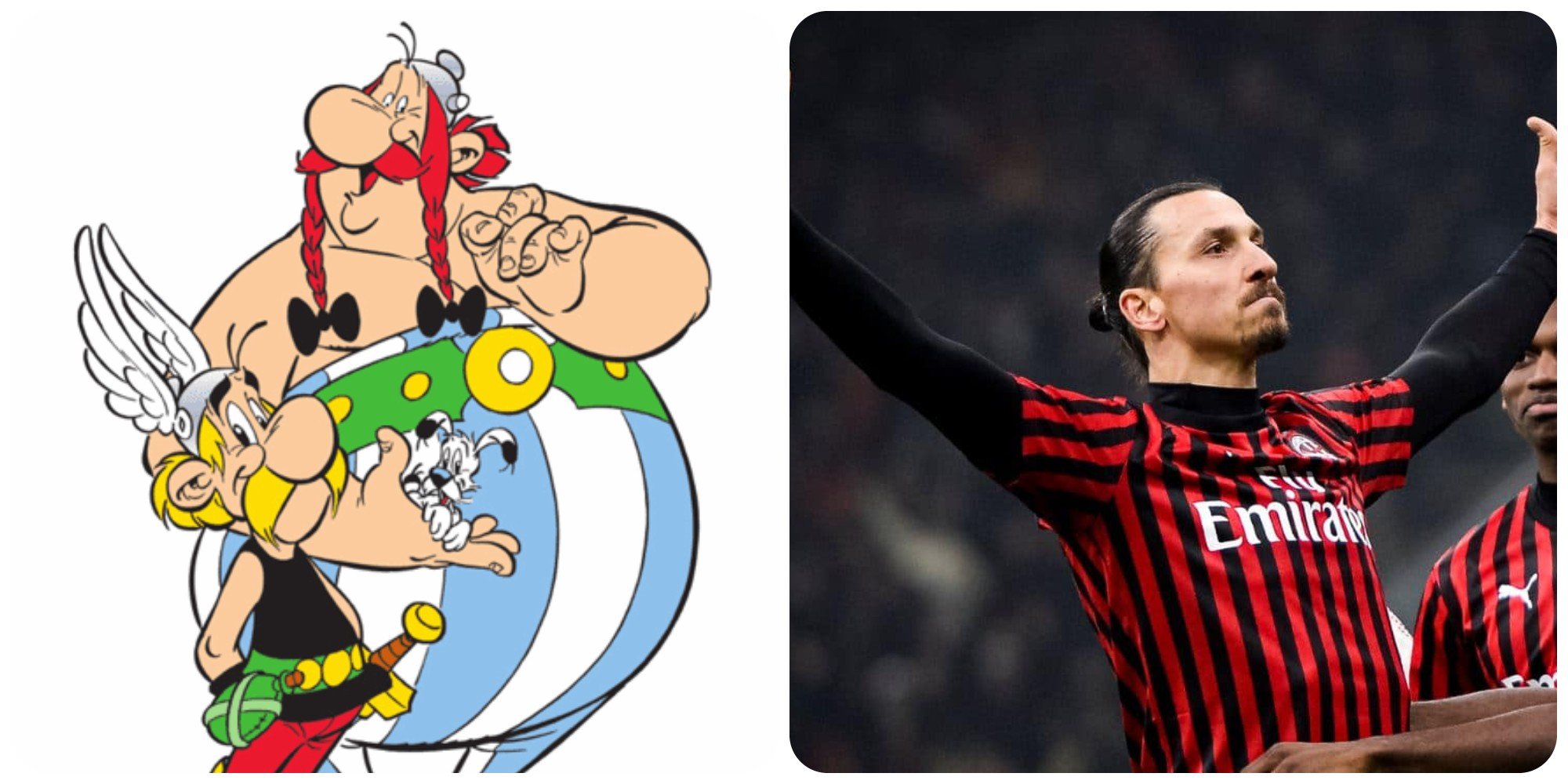 Ibrahimovic Asterix e Obelix