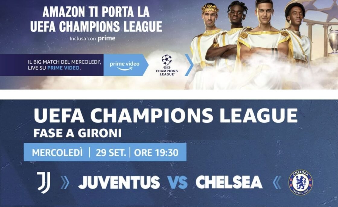 Diretta Streaming Juventus-Chelsea su Prime Video Champions League
