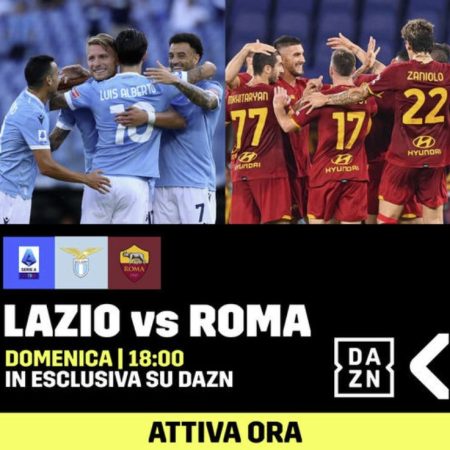 Diretta Streaming Lazio-Roma su DAZN 26-09-2021 ore 20:45