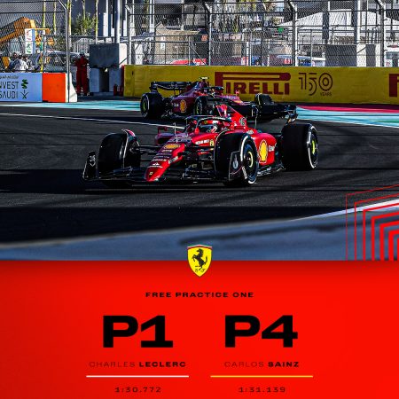 F1 GP Arabia Saudita 2022, risultati PL1: Leclerc primo con Ferrari
