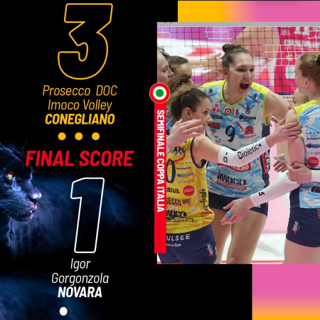 Coppa Italia volley femminile: Conegliano la prima finalista