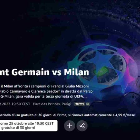 PSG-Milan in Diretta TV e Streaming e Probabili Formazioni 25-10-2023