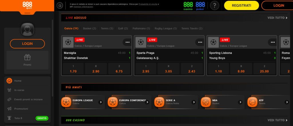 888 scommesse