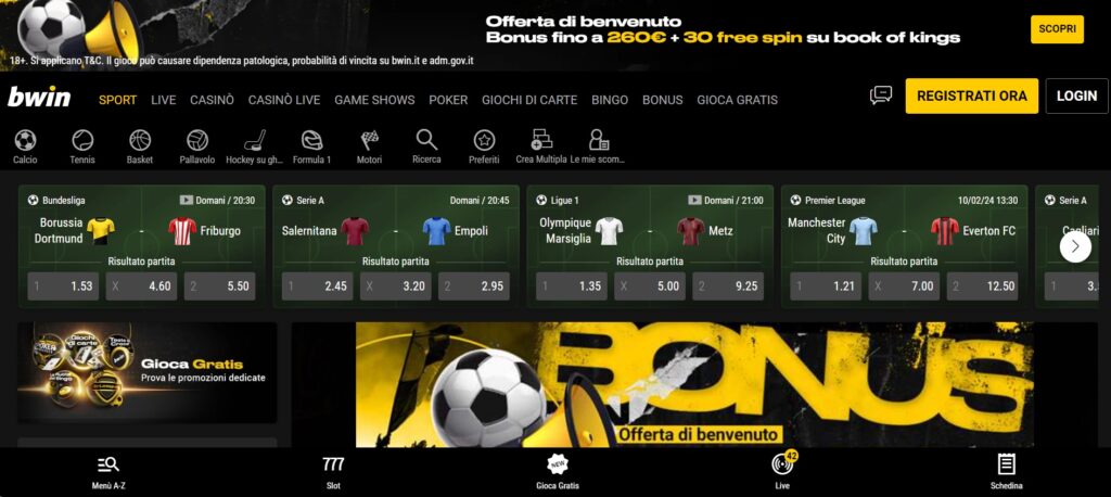 bwin registrazione