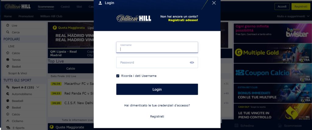 william hill login