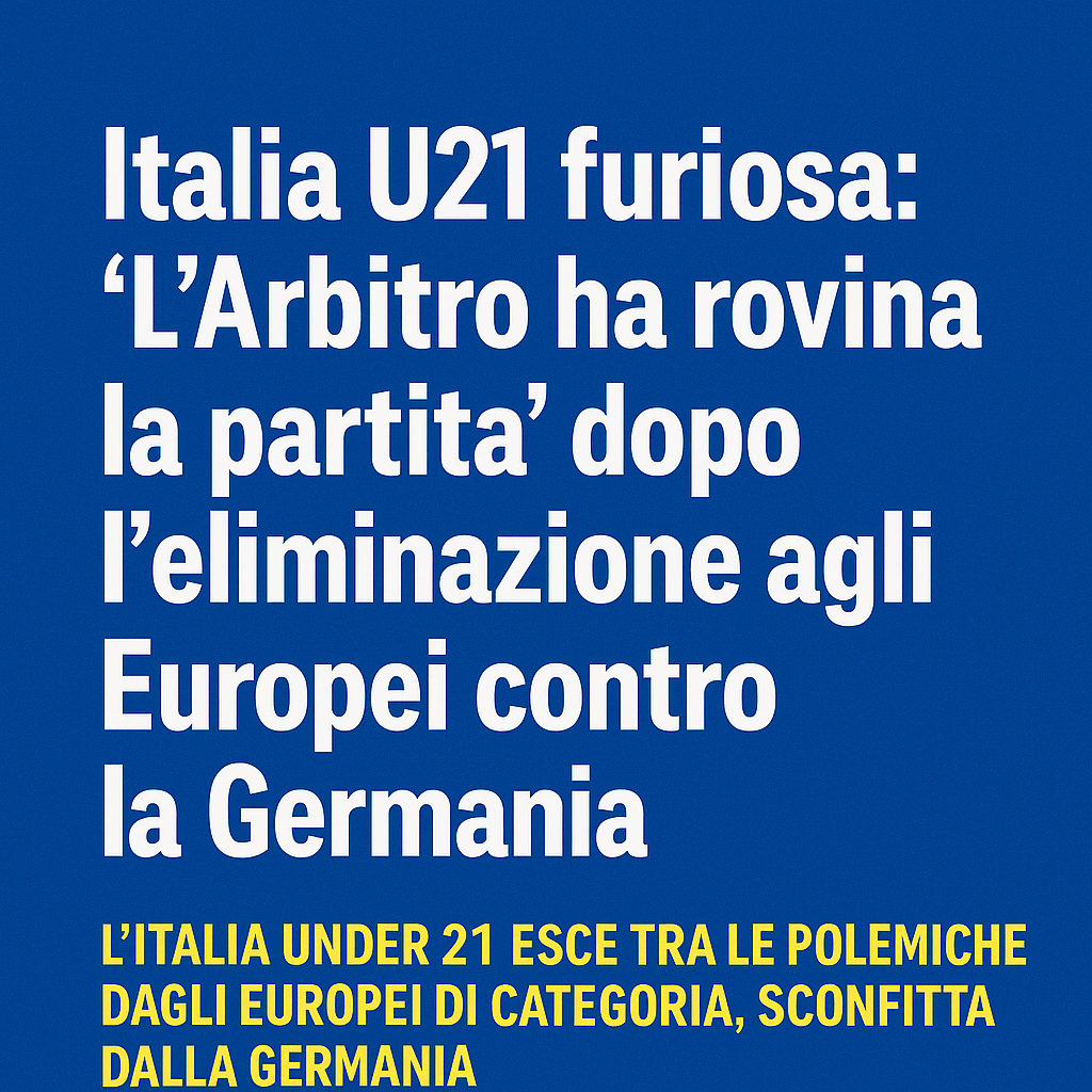 Italia U21 furiosa: “L’arbitro ha rovinato la partita”