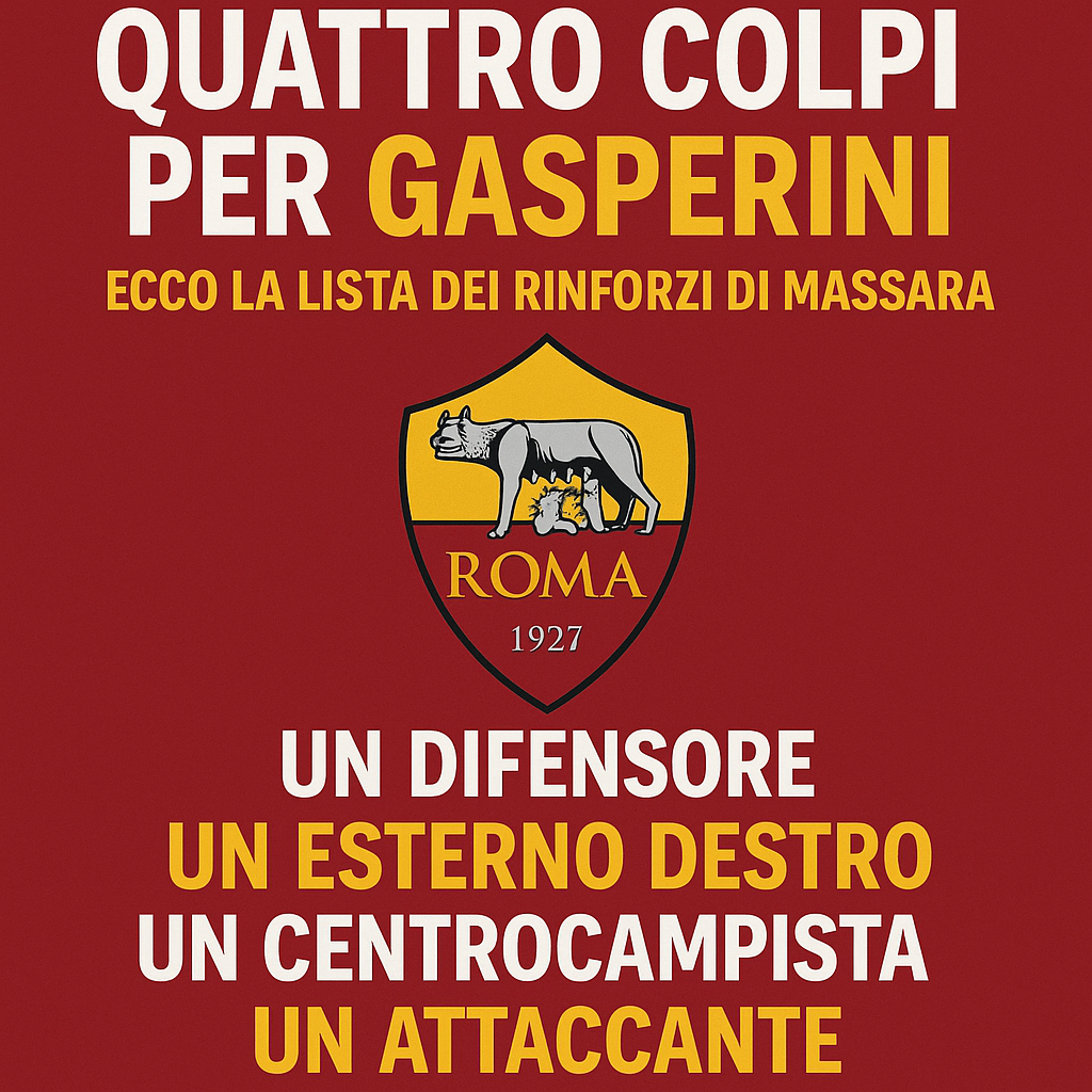 Roma, quattro colpi per Gasperini: la lista dei rinforzi per il mercato giallorosso