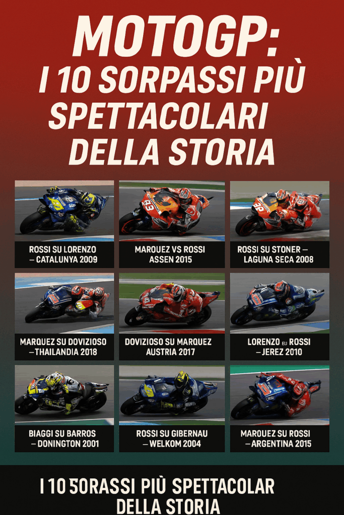MotoGP: I 10 sorpassi più spettacolari della storia che hanno fatto impazzire i tifosi