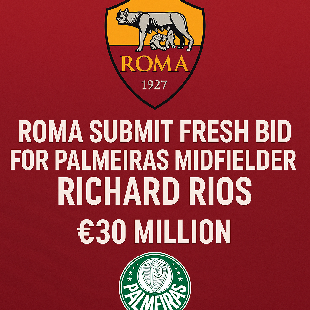 Roma vicina a Richard Rios: nuova offerta da 30 milioni per il centrocampista del Palmeiras