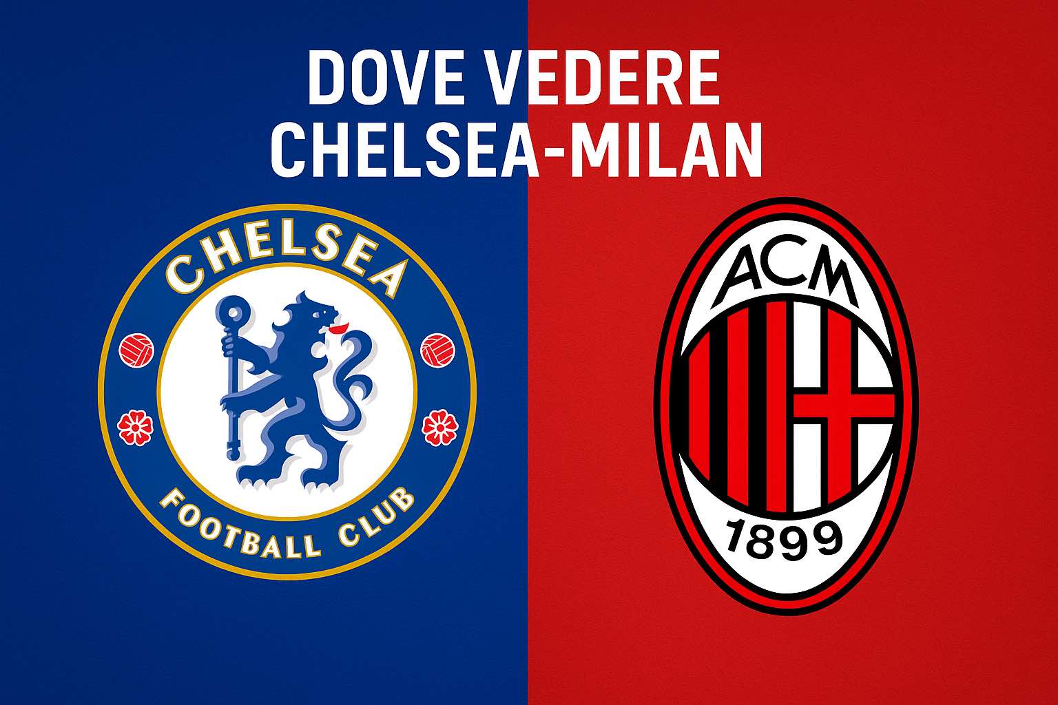 Dove vedere Chelsea-Milan in diretta TV e streaming: orario, canali e formazioni